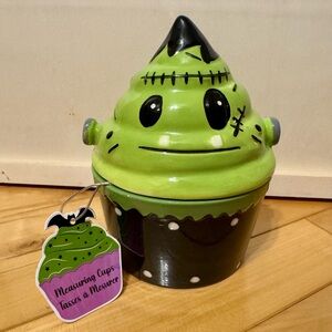 Frankenstein Cupcake Measuring Cups Set | Halloween Kitchen Decor | Ceramic